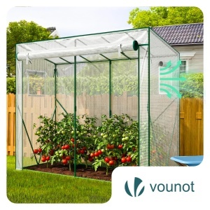 Serra pentru legume VOUNOT 200x77x170 cm, cu 2 feronerie, PE 135gm, alba - Img 6