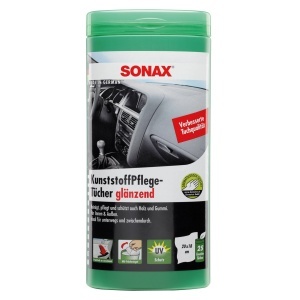 Servetele umede Sonax 412.100 pentru ingrijirea plasticului, 25 bucati
