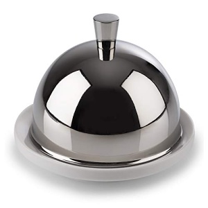 Servitor pentru unt APS 15921, 9 cm, H 7 cm, 0,06 litri, portelan si inox - Img 2