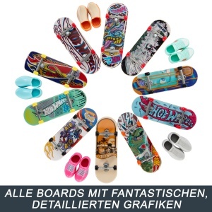 Set 10 Finger Skateboard-uri Hot Wheels cu 5 Perechi Incaltaminte Detasabile - Img 4