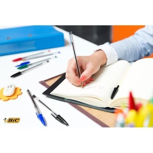 Set 100 Pixuri BIC Cristal Original, Culoare Negru, Strichstarke 0,4 mm - Img 2
