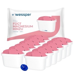 Set 12 filtre de apa Wessper, mineralizare cu magneziu, compatibile cu Dafi, BWT si Brita