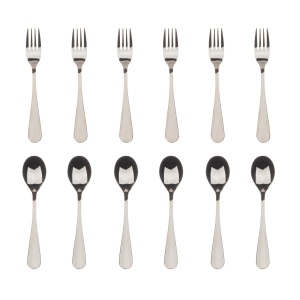 Set 12 Piese Tacamuri BERGNER Munchen - 6 Gabeln 6 Loffel, Inox, Spalare Automata