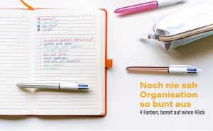 Set 12 Pixuri BIC 4 Culori cu Design Rose Gold, 1mm, Ideal pentru Birou si Scoala - Img 5
