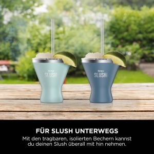 Set 2 Cocktailbecher Izolati Ninja SLUSHi 295 ml, Mint si Blau - Img 4