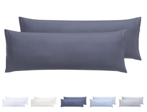 Set 2 fete de perna Todocama din microfibra 105x40 cm gri inchis hipoalergenice