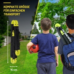 Set 2 Porti de Fotbal Faltabile Dunlop 50 x 44 x 44 cm, NegruGalben - Img 9
