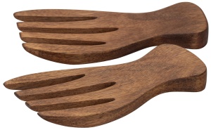 Set 2 Salatgabeln Fackelmann Blossom Harmony din Akazienholz, Ergonomice, Elegante - Img 2