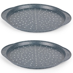 Set 2 Tavi Pizza Russell Hobbs COMBO-5447, 37 cm, Antiaderente, PFOA-free, Design Marmorat