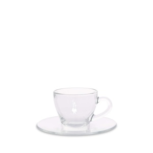 Set 2 Tazzine Espresso Bialetti din Sticla cu Piattino, 9.2x13.5 cm - Img 2