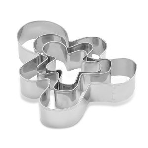 Set 3 forme prajituri Dr Oetker White Christmas Baking din inox model Lebkuchenmann