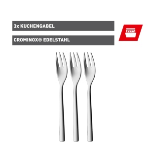 Set 3 Furculite pentru Tort Silit Trend 15,8 cm, inox Crominox, rezistente, elegante - Img 2