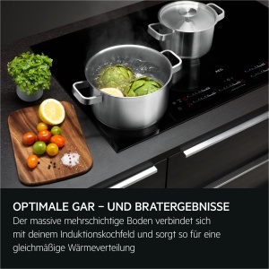 Set 3 Piese AEG pentru Gatit - 1 Tigai si 2 Oale, Antiaderent, Inox - Img 3