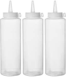 Set 3 sticle dozatoare Hendi Easy Squeeze 700ml transparente capac din polipropilena