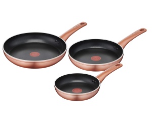 Set 3 Tigai Lagostina Ramata, Antiaderente, Diametre 20, 24 si 28 cm, Negru - Img 1