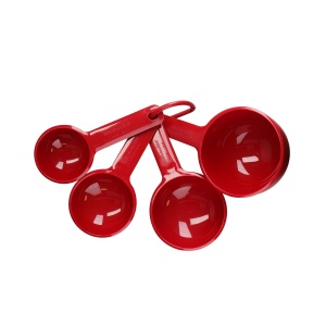 Set 4 Cani Masurare KitchenAid, Plastic BPA-Free, Culoare Empire Rot