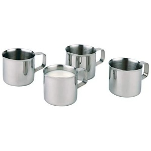 Set 4 Canile pentru Cafea APS, 25 ml, Inox, Design Antiderapant