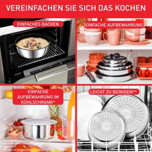 Set 4 Oale Tefal Ingenio Preference On, 161820 cm, Inductie, Design Compact - Img 4
