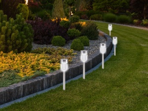 Set 5 lampi solare BEPER P207OUT004 LED pentru exterior IP44 37 cm otel - Img 5