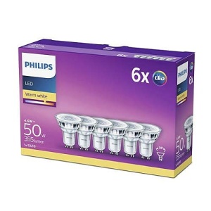 Set 6 becuri LED Philips GU10 Classic 50W lumina calda economie de energie - Img 3