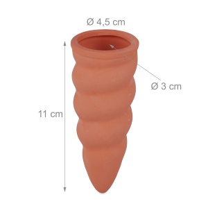 Set 6 Ghiuvete pentru Udare Automata Relaxdays, pentru Sticle PET de 1.5L, Terracotta - Img 4
