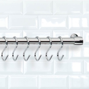 Set 6 Huse S-Hook Metaltex Lonardo, Verchromat, Accesorii Relingsystem - Img 2