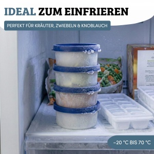Set 6 recipiente Westmark 2 mingi de depozitare 7cm9cm 4 cutii pentru ierburi 100ml, BPA-free, albastrutransparent - Img 5
