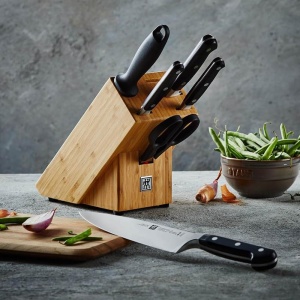 Set 7 Piese Cutite ZWILLING Professional S, Otel Inoxidabil, Bloc din Bambus - Img 2