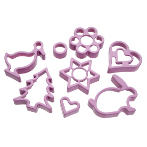 Set 8 Forme Decupat Biscuiti Zenker 2in1, Culoare Frozen Rose