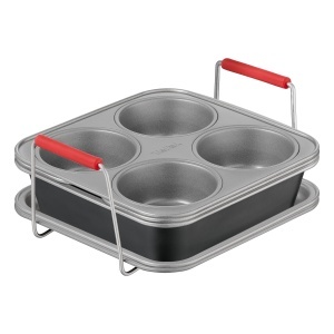 Set Accesorii Friteuza cu Aer Cald Tefal DailEasy J701S644, 6 Piese, Antiaderent - Img 2