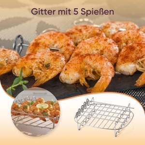 Set accesorii pentru friteuza cu aer cald COSORI, 3 piese, otel inoxidabil, BPA-free - Img 4