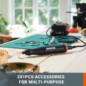 Set accesorii pentru unelte rotative WORX Maker X WA7208, 200 piese - Img 5