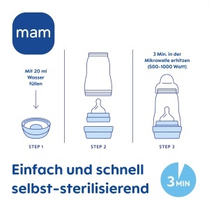 Set Anti-Colici MAM Easy Start 2 Sticle 130ml, 4 Corpuri, 2 Suporturi, Culoare Bej - Img 9