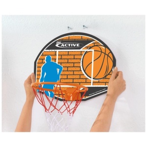 Set Baschet Simba 107407609 cu Suport Reglabil Placa 40x31cm Cos cu Plasa Minge 16cm pentru Copii 3 - Img 3
