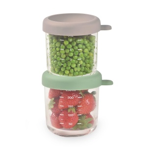 Set Beaba 2 recipiente sticla 250 ml SalbeigreenGazelle rezistent la temperaturi