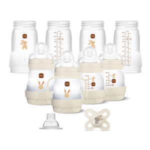 Set Biberoane Anti-Colici MAM Easy Start, 6 Biberoane, 1 Tetina, 1 Maner, Verde - Img 2