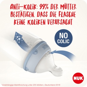 Set biberoane NUK Perfect Start First Choice 10 piese BPA-free gri alb - Img 3