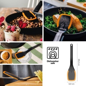 Set bucatarie Fiskars Functional Form 1075040 tigaie O 28 cm maner rezistent spatula silicon - Img 3