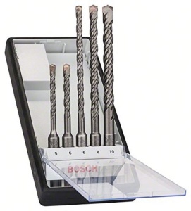 Set burghie Bosch SDS plus-5 5 piese O 566810 mm pentru beton si zidarie