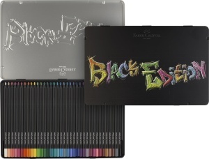 Set carioci Faber-Castell Black Edition 36 culori in cutie metalica