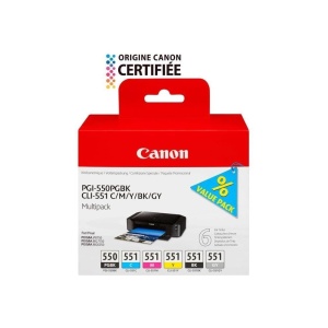 Set cartuse de cerneala Canon PGI-550CLI-551 - 6 culori, original, compatibil PIXMA