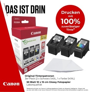 Set cartuse imprimanta Canon PG-540LCL-541XL 50 coli fotopapier, original - Img 2