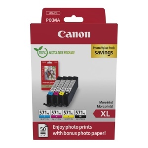 Set Cartuse Originale Canon CLI-571 XL - Negru, Cyan, Magenta, Galben