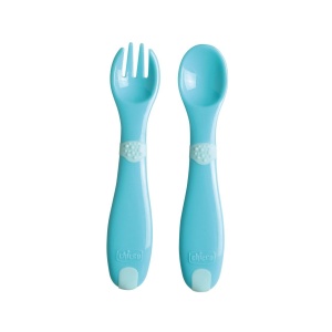 Set Chicco Baby Geschirr pentru hranirea bebelusului 12 luni albastru BPA Free - Img 4