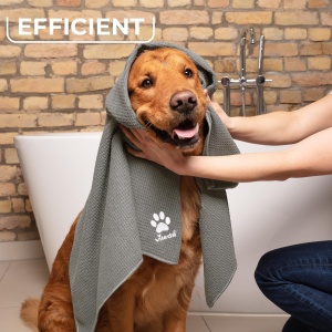 Set complet Vileda Pet Pro, cutie cu matura Always Clean, perie de tapiterie electrostatica si prosop din microfibra XL, curatarea parului animalelor de companie, uscarea animalelor de companie - Img 6