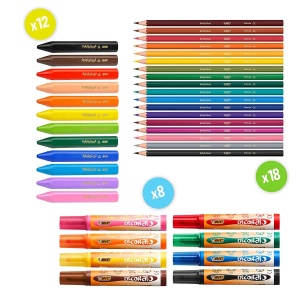Set Creativ BIC Kids My Pirate Kit - 18 Creioane Colorate, 8 Markere, 12 Creioane de Colorat - Img 4