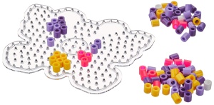 Set creativ Hama 8908 Schmetterling cu 250 perle Maxi colorate pentru copii 3 - Img 3