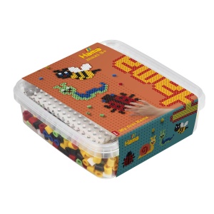 Set Creativ Hama cu 600 Perle Maxi Colorate, Placa si Accesorii pentru Copii