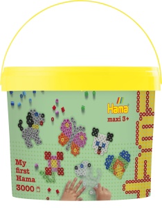 Set creativ Hama Perlen 8806 3000 margele Maxi 4 sabloane accesorii pentru copii 3 ani