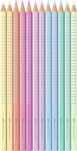 Set Creioane Colorate Faber-Castell Sparkle, 12 Culori Pastel, Metalletui - Img 2